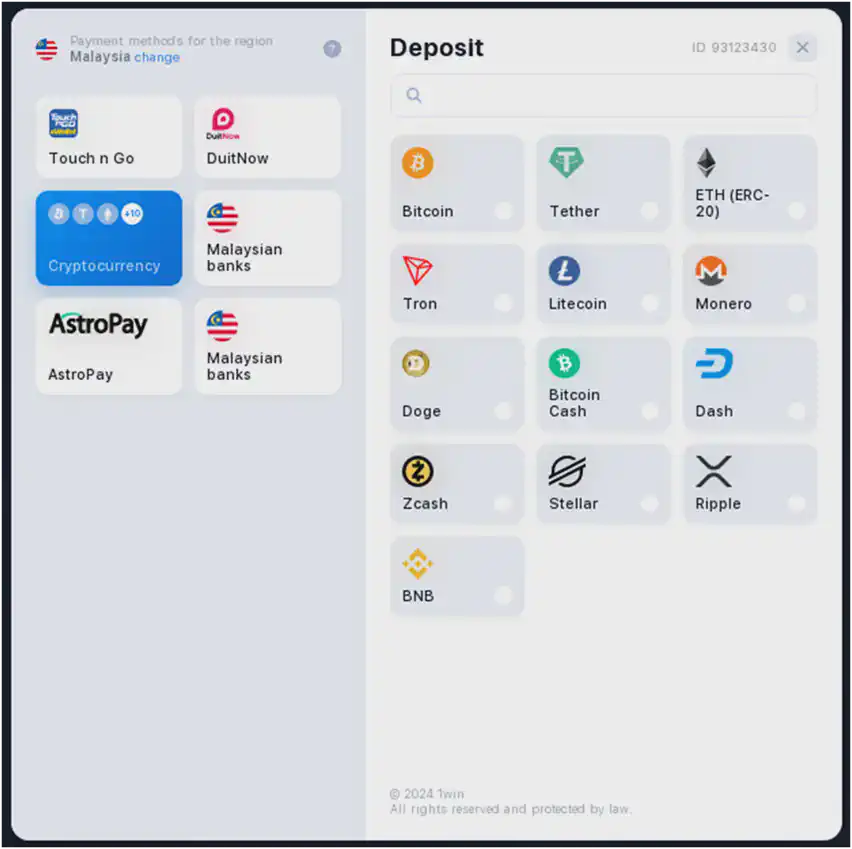 1win deposit
